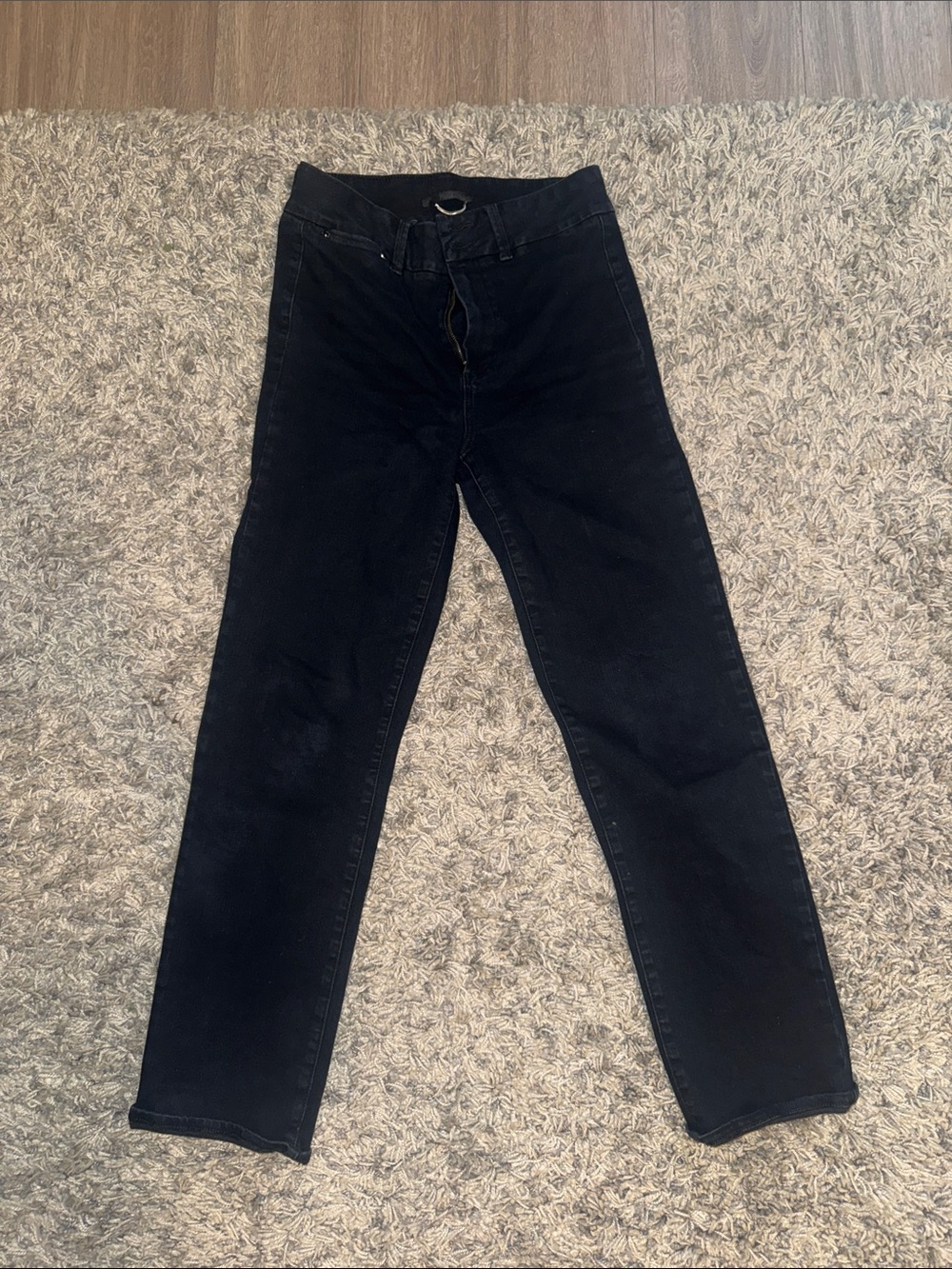 PAIGE Dark Black/blue Denim Jeans with Branded
